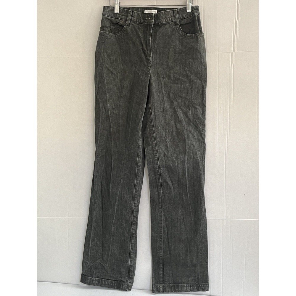 CHRISTOPHER & BANKS womans 4 Green/gray Stretch JEANS